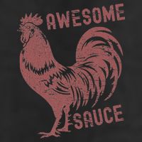 Funny Pets Awesome Sauce With Picture Of Rooster Golf Towel