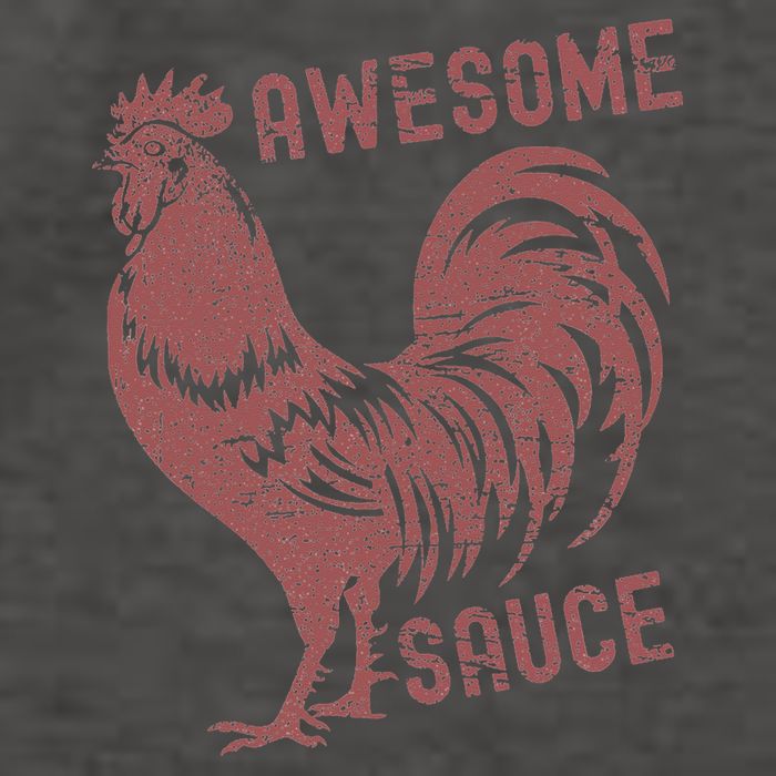 Funny Pets Awesome Sauce With Picture Of Rooster Vector Backpack