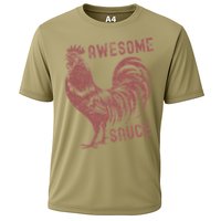 Funny Pets Awesome Sauce With Picture Of Rooster Performance Shirt
