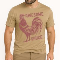 Funny Pets Awesome Sauce With Picture Of Rooster Performance Shirt