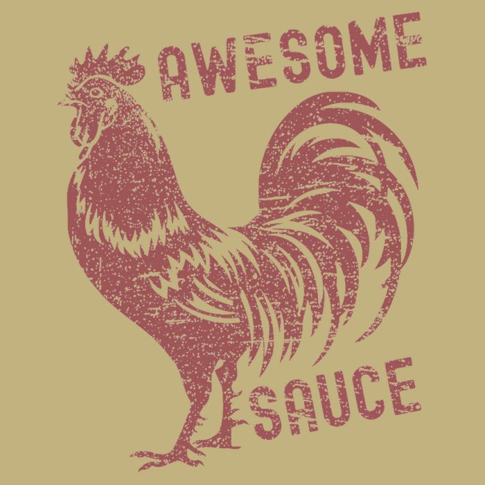 Funny Pets Awesome Sauce With Picture Of Rooster Long Sleeve Shirt