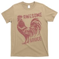 Funny Pets Awesome Sauce With Picture Of Rooster T-Shirt