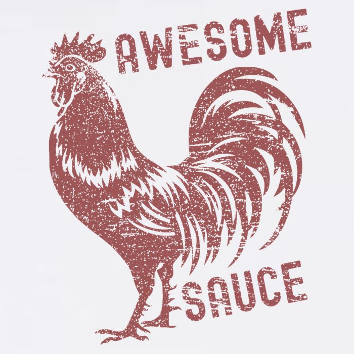 Funny Pets Awesome Sauce With Picture Of Rooster Garment-Dyed Sweatshirt