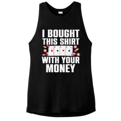 Funny Poker Art For Gambling Men Women Poker Player Gambler Ladies PosiCharge Tri-Blend Wicking Tank