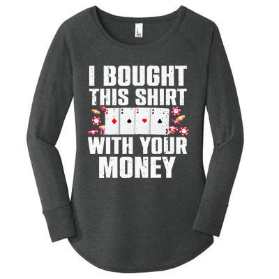 Funny Poker Art For Gambling Men Women Poker Player Gambler Women's Perfect Tri Tunic Long Sleeve Shirt