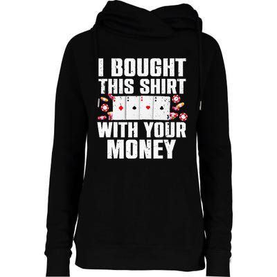 Funny Poker Art For Gambling Men Women Poker Player Gambler Womens Funnel Neck Pullover Hood