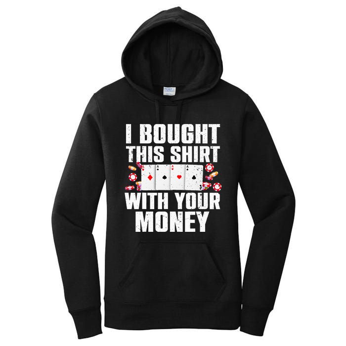 Funny Poker Art For Gambling Men Women Poker Player Gambler Women's Pullover Hoodie