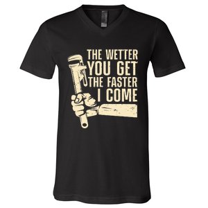 Funny Plumber Art For  Steamfitter Plumbing Tools V-Neck T-Shirt