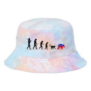 Funny Pro-Democrat Anti-Republican Devolution Tie Dye Newport Bucket Hat