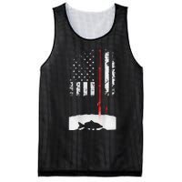 Fishing Pole American Flag Gift For Patriotic Fisherman Mesh Reversible Basketball Jersey Tank