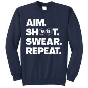 Funny Pool Art Billiards Lover Pool Player Sweatshirt