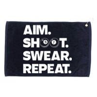 Funny Pool Art Billiards Lover Pool Player Grommeted Golf Towel