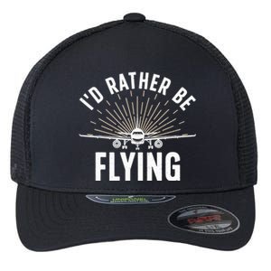 Funny Pilot Art For Aviation Pilot Flying Lover Flexfit Unipanel Trucker Cap