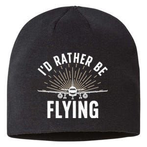 Funny Pilot Art For Aviation Pilot Flying Lover Sustainable Beanie