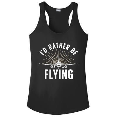 Funny Pilot Art For Aviation Pilot Flying Lover Ladies PosiCharge Competitor Racerback Tank