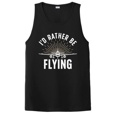 Funny Pilot Art For Aviation Pilot Flying Lover PosiCharge Competitor Tank