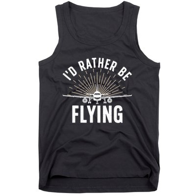 Funny Pilot Art For Aviation Pilot Flying Lover Tank Top