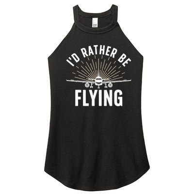 Funny Pilot Art For Aviation Pilot Flying Lover Women’s Perfect Tri Rocker Tank