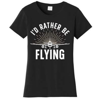 Funny Pilot Art For Aviation Pilot Flying Lover Women's T-Shirt