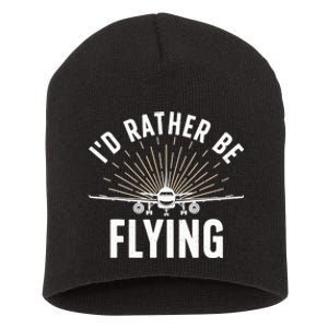 Funny Pilot Art For Aviation Pilot Flying Lover Short Acrylic Beanie