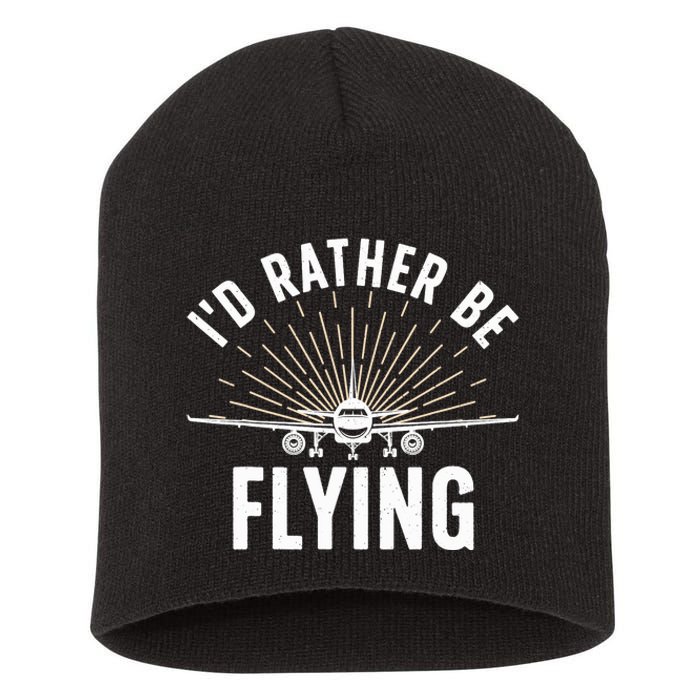 Funny Pilot Art For Aviation Pilot Flying Lover Short Acrylic Beanie