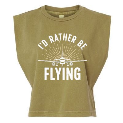 Funny Pilot Art For Aviation Pilot Flying Lover Garment-Dyed Women's Muscle Tee