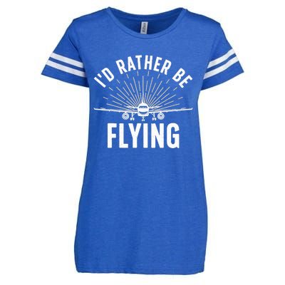 Funny Pilot Art For Aviation Pilot Flying Lover Enza Ladies Jersey Football T-Shirt