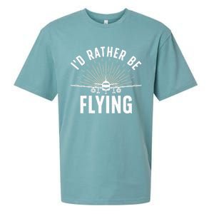 Funny Pilot Art For Aviation Pilot Flying Lover Sueded Cloud Jersey T-Shirt