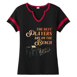 Funny Piano Art For Musical Instrument Piano Lover Ladies Halftime Notch Neck Tee