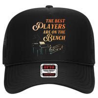 Funny Piano Art For Musical Instrument Piano Lover High Crown Mesh Back Trucker Hat