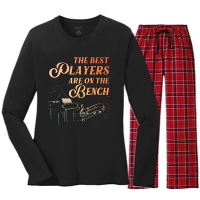 Funny Piano Art For Musical Instrument Piano Lover Women's Long Sleeve Flannel Pajama Set 