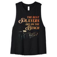 Funny Piano Art For Musical Instrument Piano Lover Women's Racerback Cropped Tank