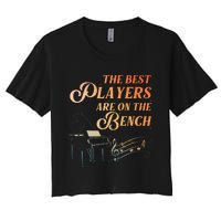 Funny Piano Art For Musical Instrument Piano Lover Women's Crop Top Tee