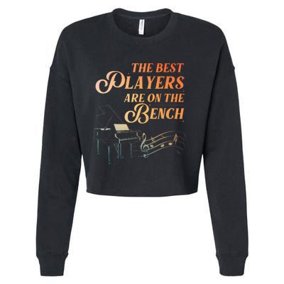 Funny Piano Art For Musical Instrument Piano Lover Cropped Pullover Crew