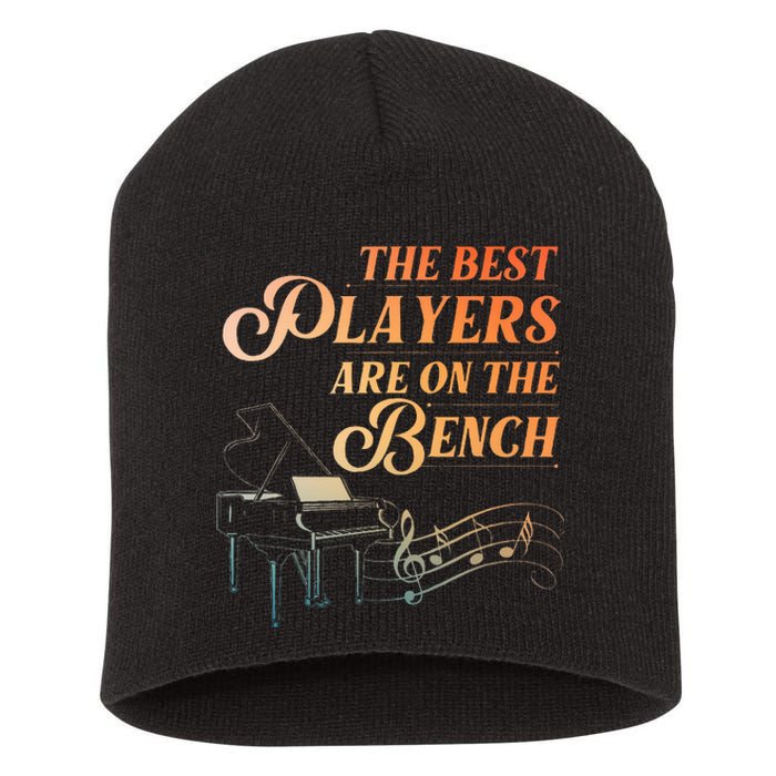 Funny Piano Art For Musical Instrument Piano Lover Short Acrylic Beanie