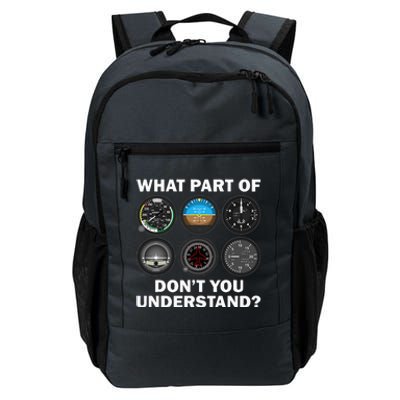 Funny Pilot Art Men Women Aviation Airline Pilot Instruments Daily Commute Backpack