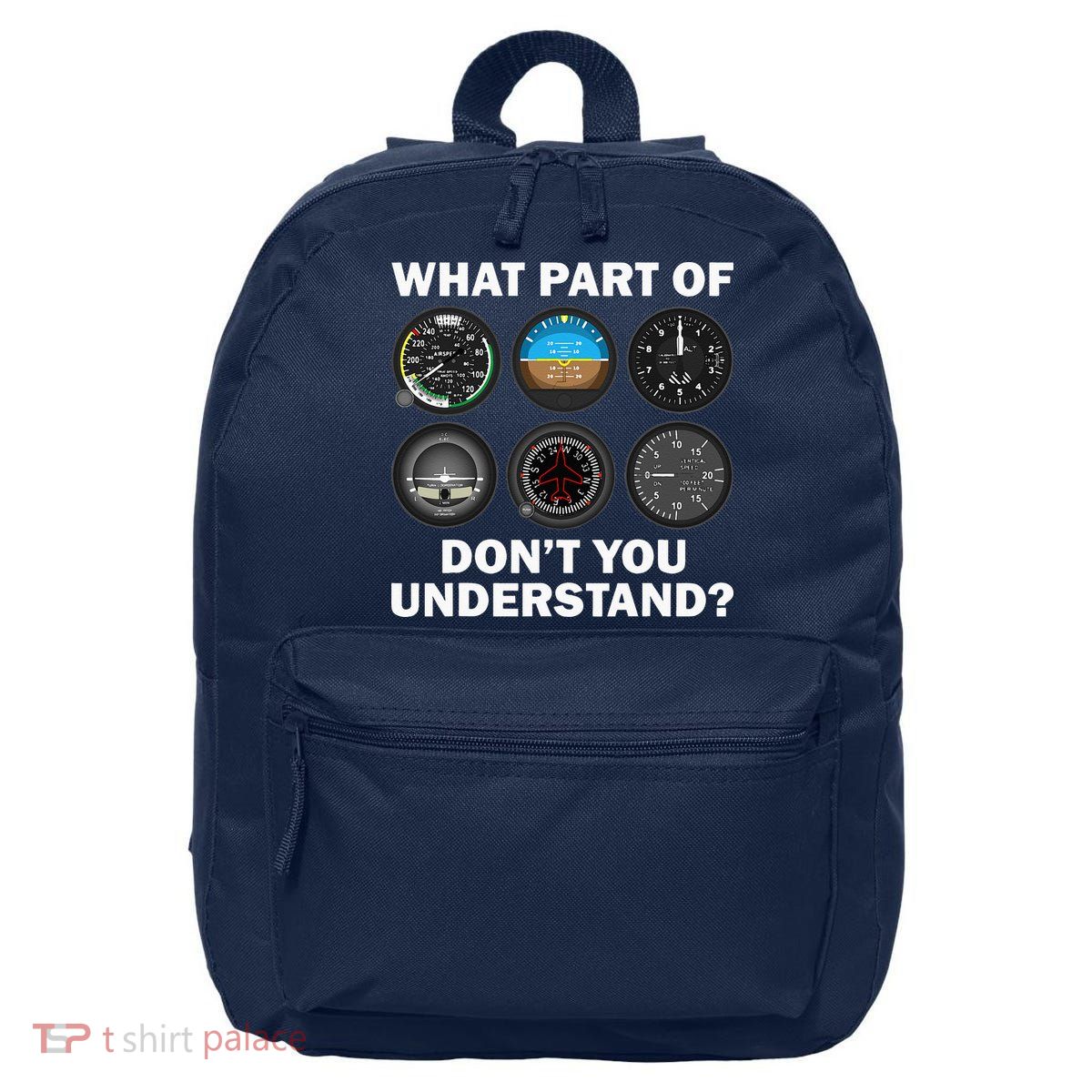 Funny Pilot Art Men Women Aviation Airline Pilot Instruments 16 in Basic Backpack