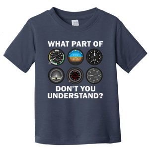 Funny Pilot Art Men Women Aviation Airline Pilot Instruments Toddler T-Shirt