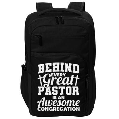 Funny Pastor Appreciation Gift For Cool Preacher Impact Tech Backpack