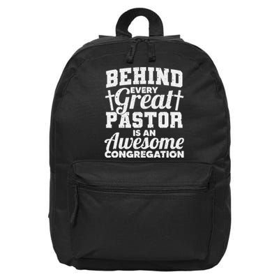 Funny Pastor Appreciation Gift For Cool Preacher 16 in Basic Backpack