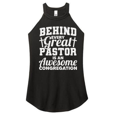 Funny Pastor Appreciation Gift For Cool Preacher Women’s Perfect Tri Rocker Tank