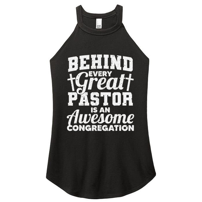 Funny Pastor Appreciation Gift For Cool Preacher Women’s Perfect Tri Rocker Tank