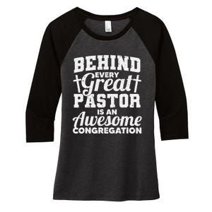 Funny Pastor Appreciation Gift For Cool Preacher Women's Tri-Blend 3/4-Sleeve Raglan Shirt