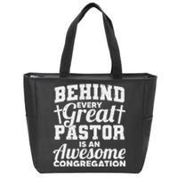 Funny Pastor Appreciation Gift For Cool Preacher Zip Tote Bag