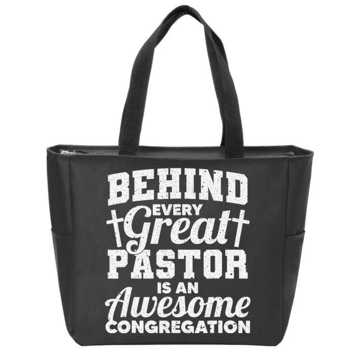 Funny Pastor Appreciation Gift For Cool Preacher Zip Tote Bag