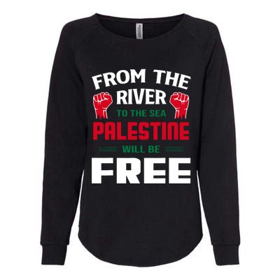 Free Palestine Arabic Support Palestine And Keffiyeh Palesti Womens California Wash Sweatshirt