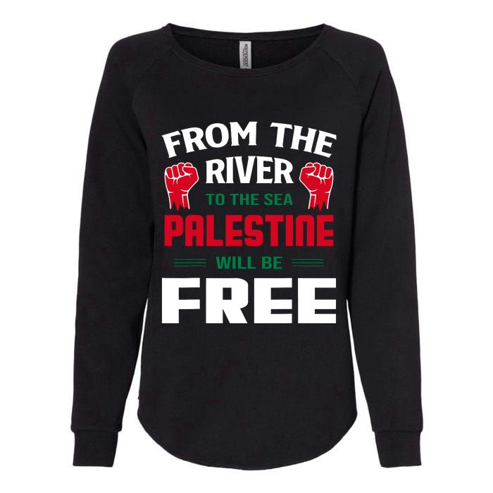 Free Palestine Arabic Support Palestine And Keffiyeh Palesti Womens California Wash Sweatshirt