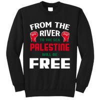 Free Palestine Arabic Support Palestine And Keffiyeh Palesti Tall Sweatshirt