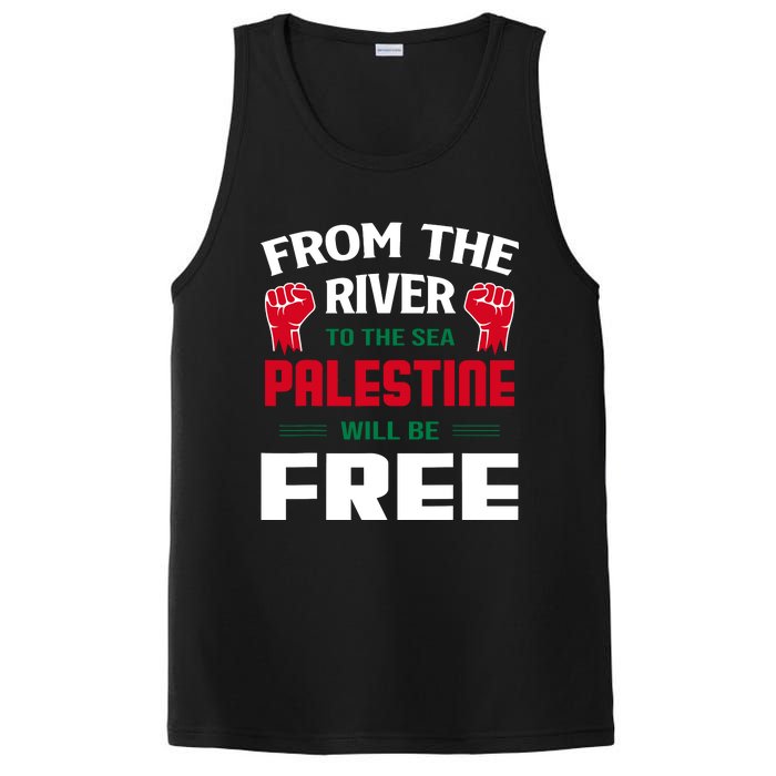 Free Palestine Arabic Support Palestine And Keffiyeh Palesti PosiCharge Competitor Tank