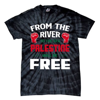 Free Palestine Arabic Support Palestine And Keffiyeh Palesti Tie-Dye T-Shirt